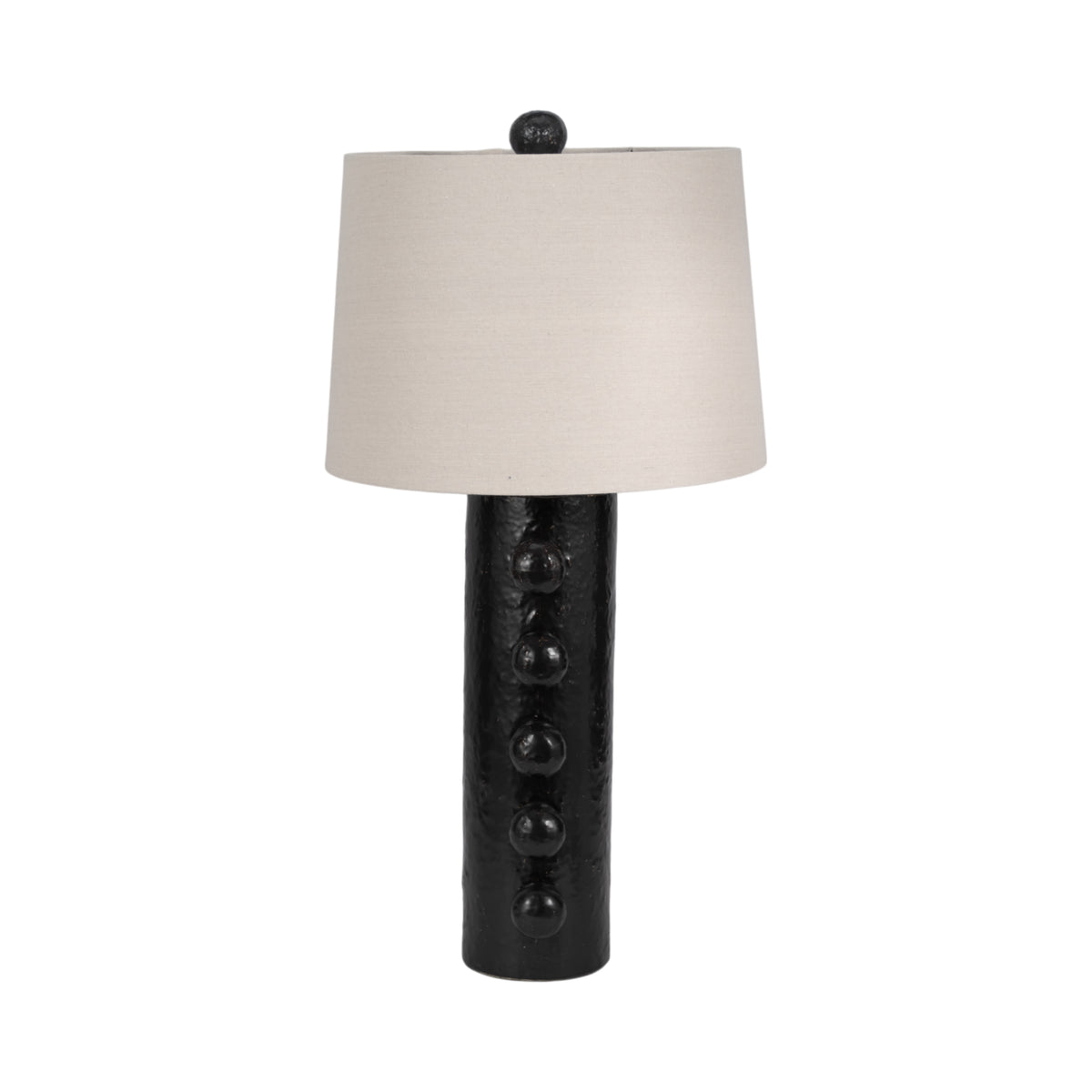 Orange Black/Beige Tall Knobby Table Lamp