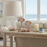Shandon Tan/White 2 Fish Natural Wood on Stand