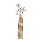 Pico White/Gold Aluminum Wrapped Vase