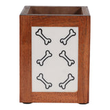 Carlinway Ivory/Brown Pencil Cup