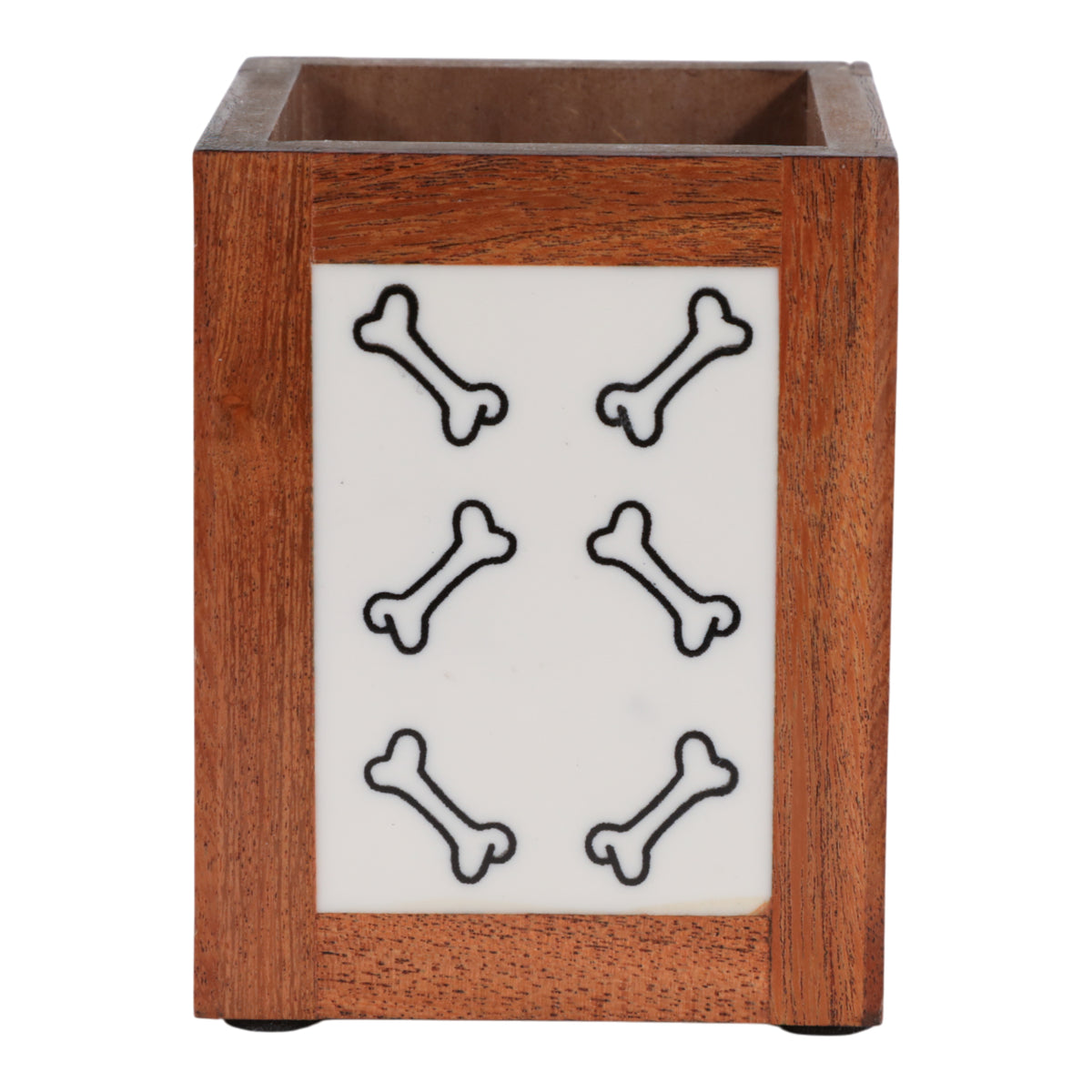 Carlinway Ivory/Brown Pencil Cup