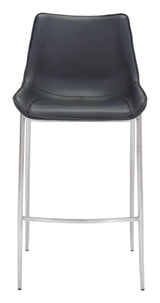 Magnus Black & Silver Barstool (Set of 2)