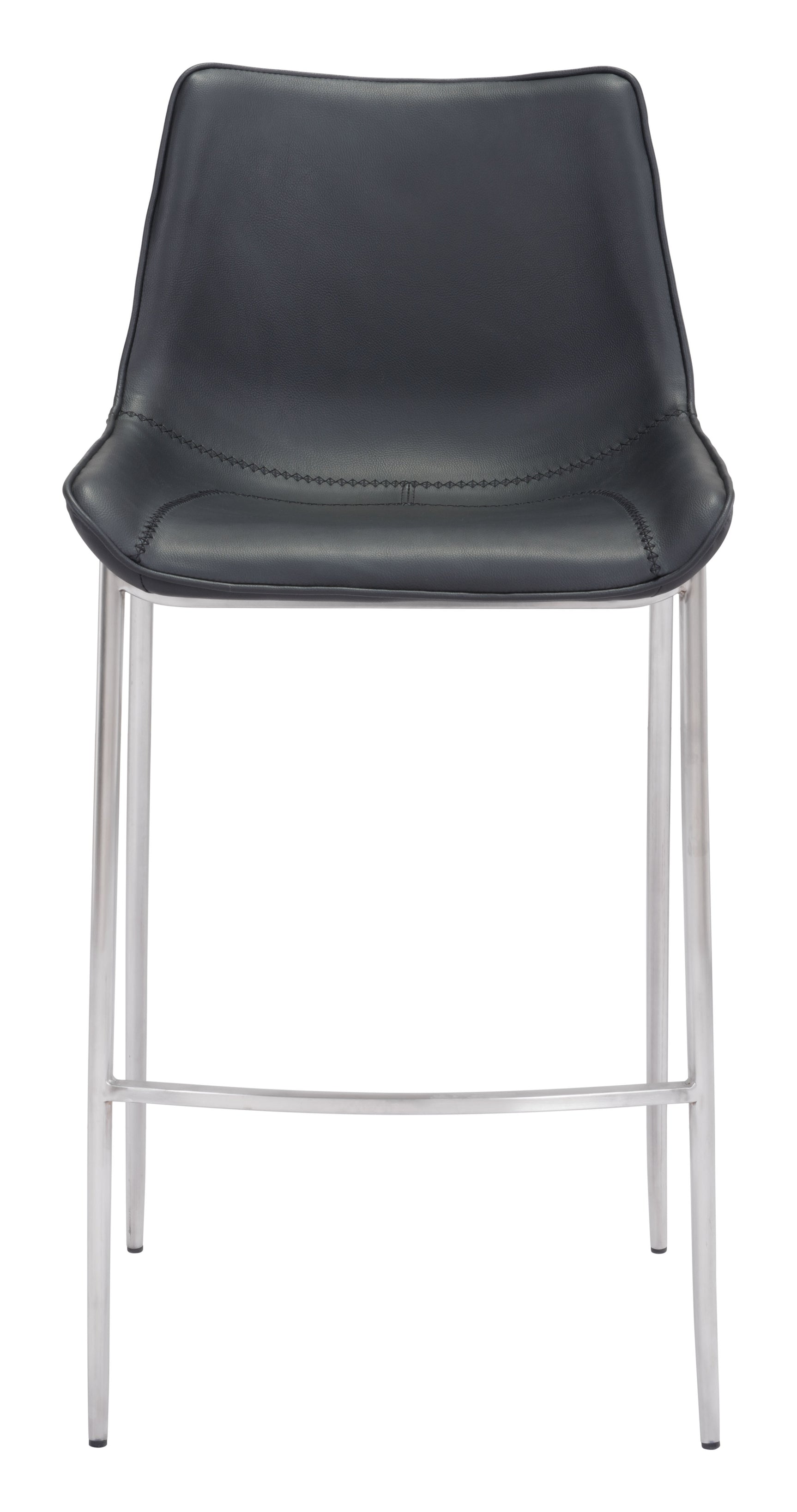 Magnus Black & Silver Barstool (Set of 2)