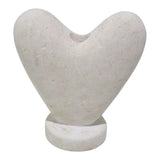 Lakeport White Heart Shaped Taper Holder