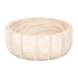 Nubieber Natural Wood Scalloped Bowl