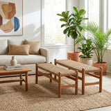 Ramonaton Tan/Brown Benches (Set of 2)