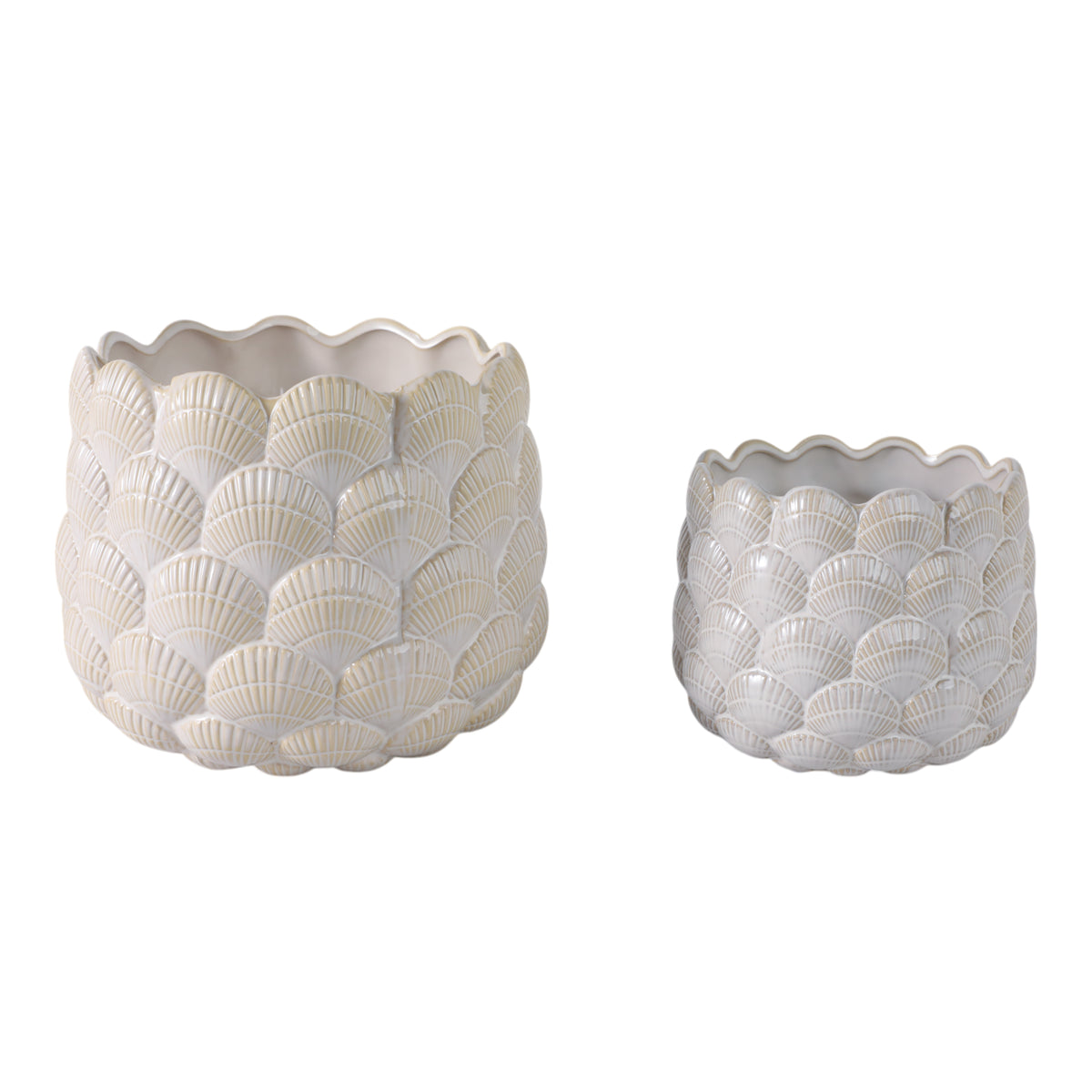 Harkencrest White Planters (Set of 2)