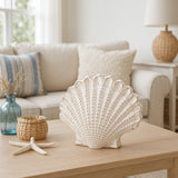 Essexrun White Sea Scallop Shell Woven Pattern