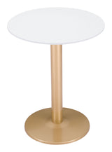 Alto White & Gold Bistro Table