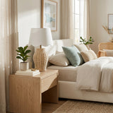 The Forks Tan Rattan Table Lamp