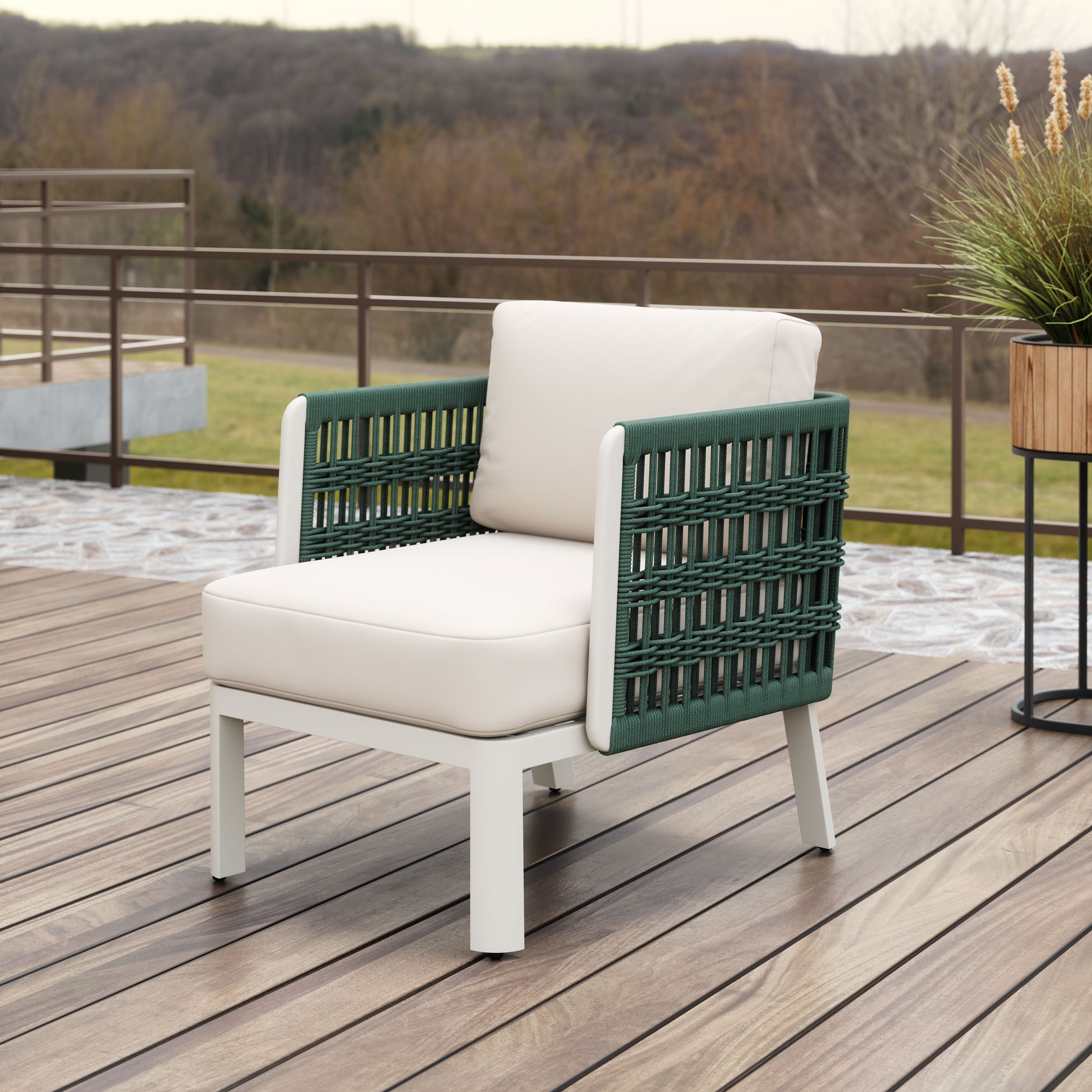 Bridgehampton White Armchair