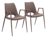Desi Brown & Walnut Dining Chair (Set of 2)