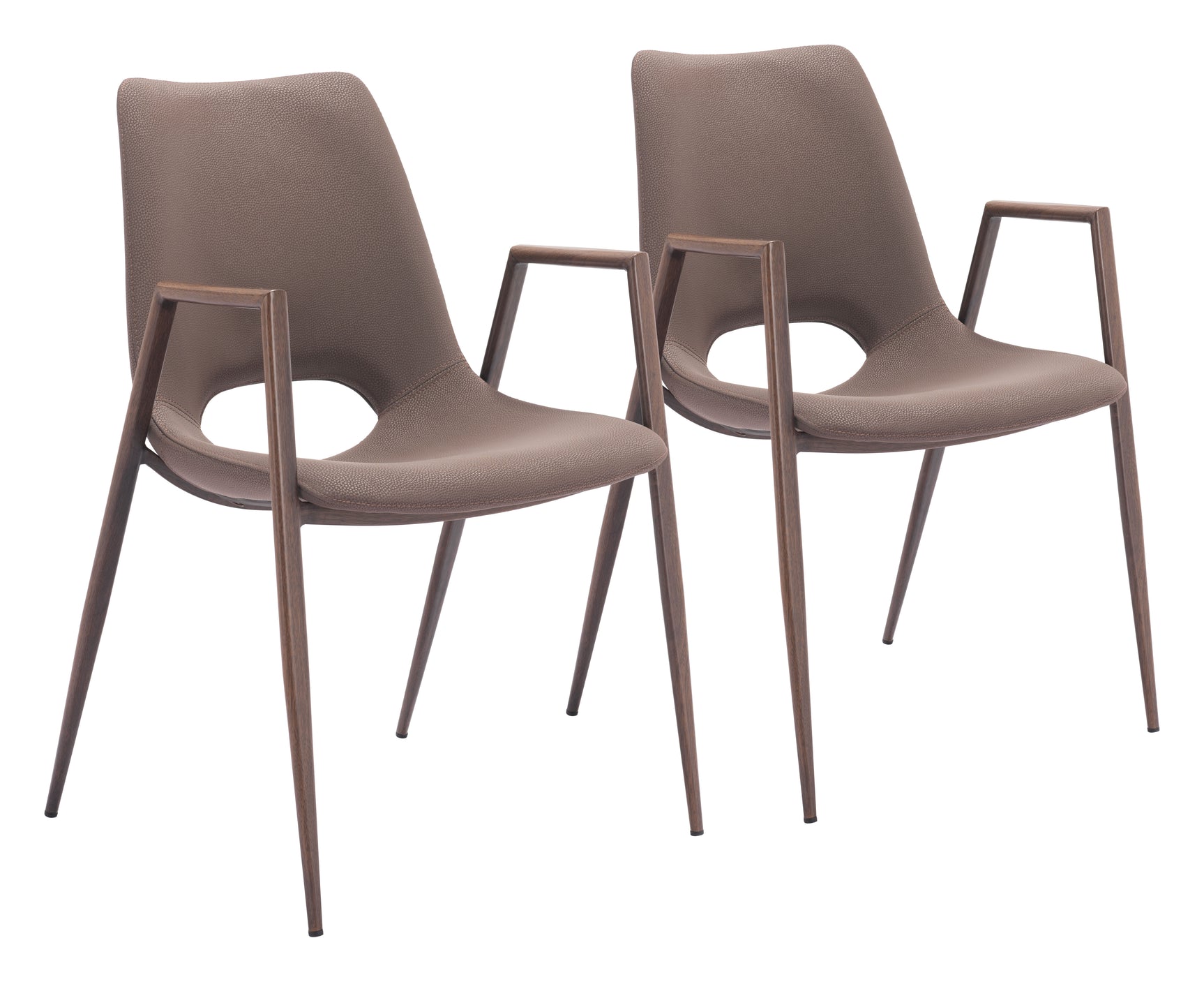 Desi Brown & Walnut Dining Chair (Set of 2)