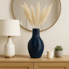 Homelands Navy Blue Ceramic Tribal Vase