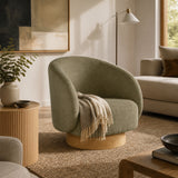Curtis Sage Green Modern Swivel Accent Chair