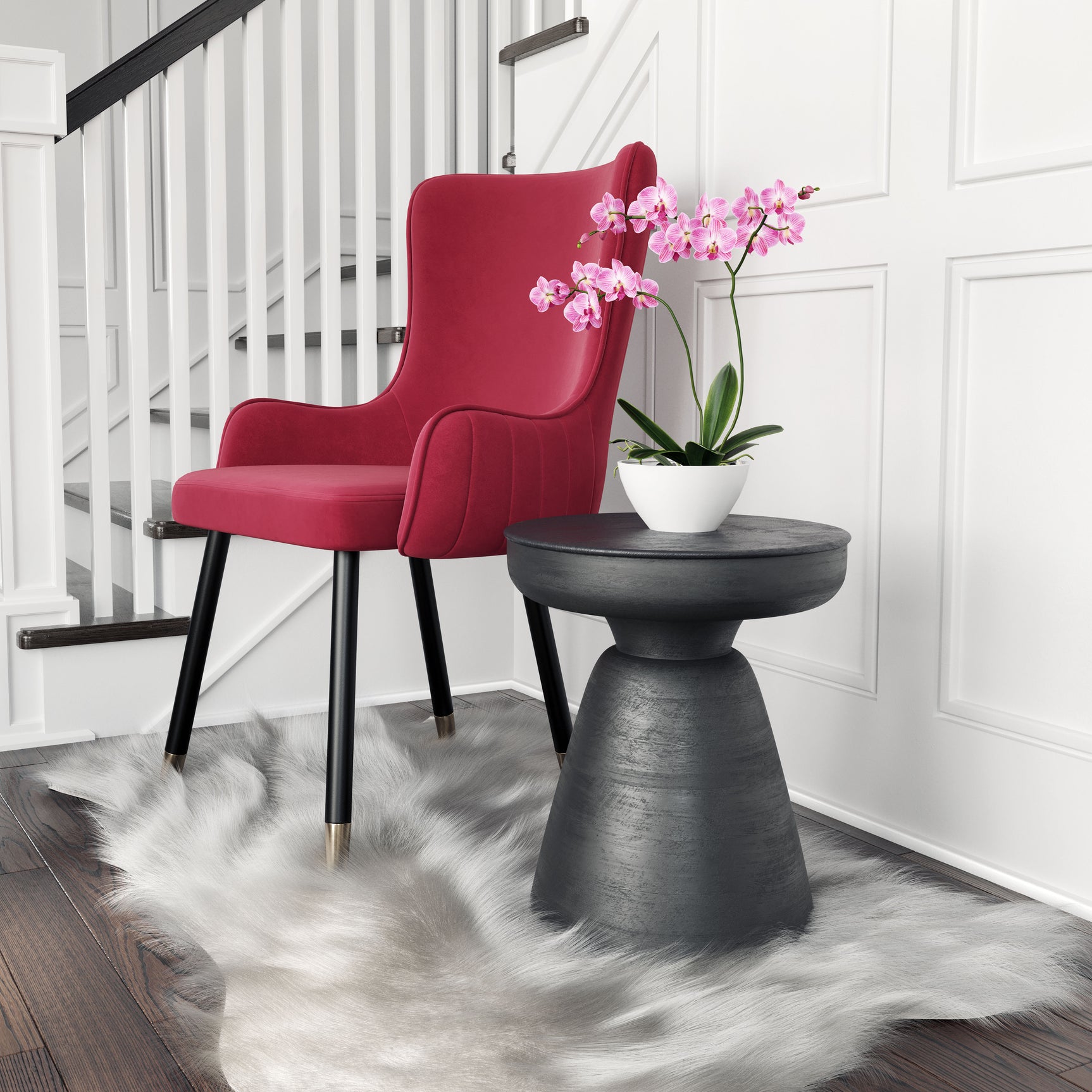 Sage Black Side Table