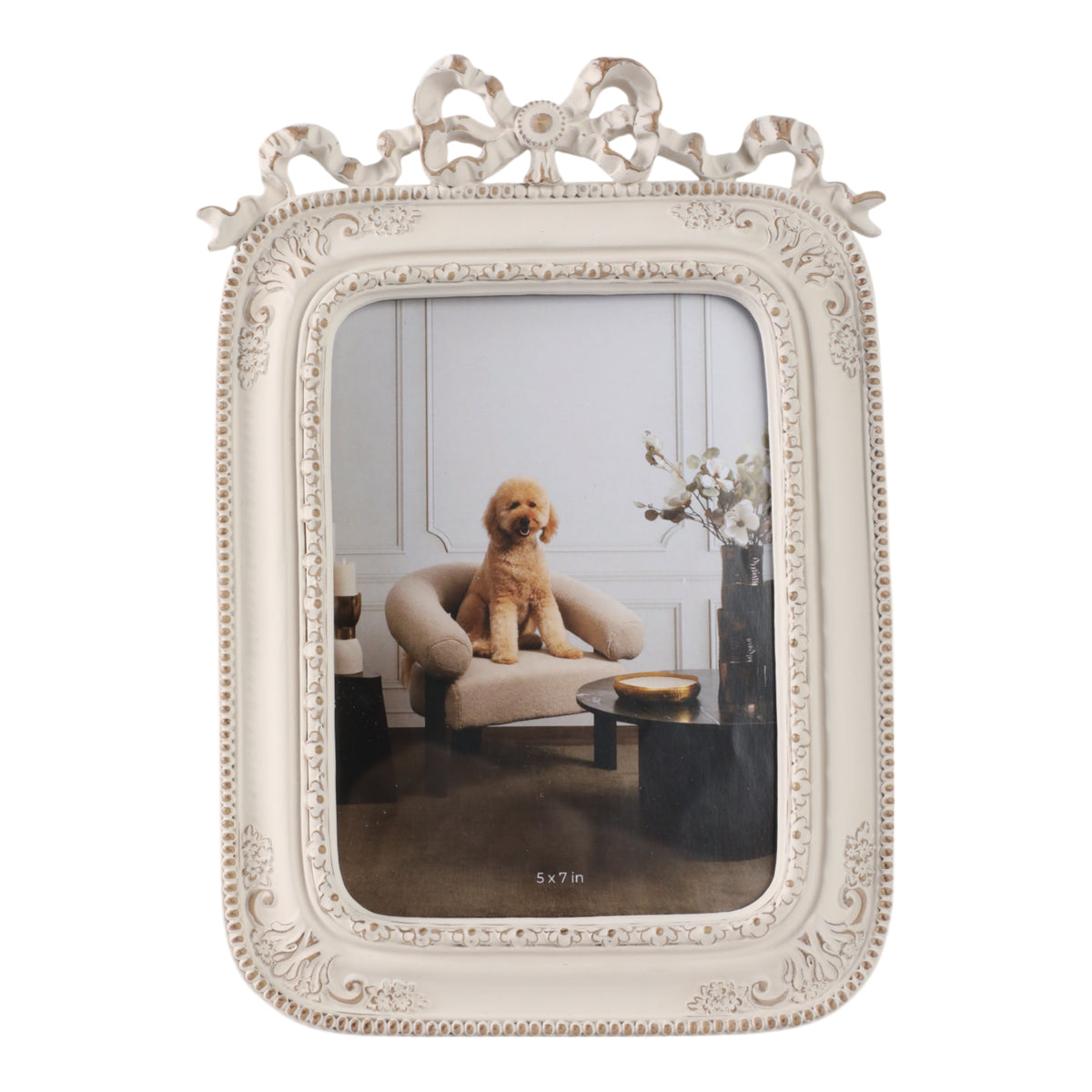 Stoil Ivory 5x7 Resin Shabby Chic Photo Frame
