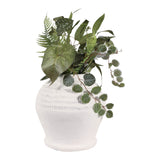 Bartlett White Small Dimpled Terracotta Vase