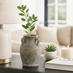 Cohenway Brown Small Vase with Handles