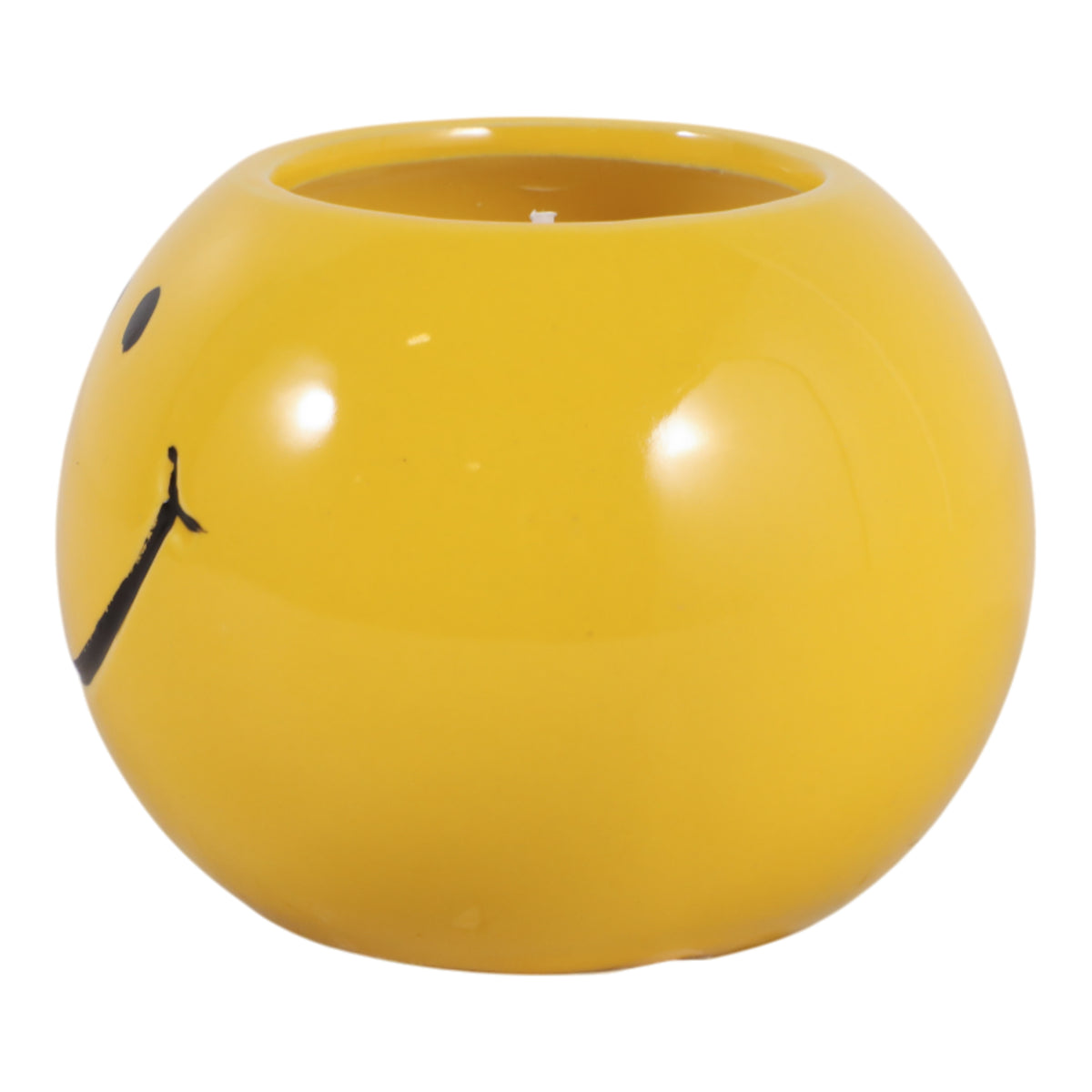 Dixonstone Yellow Coconut Goji Smiley Face Candle