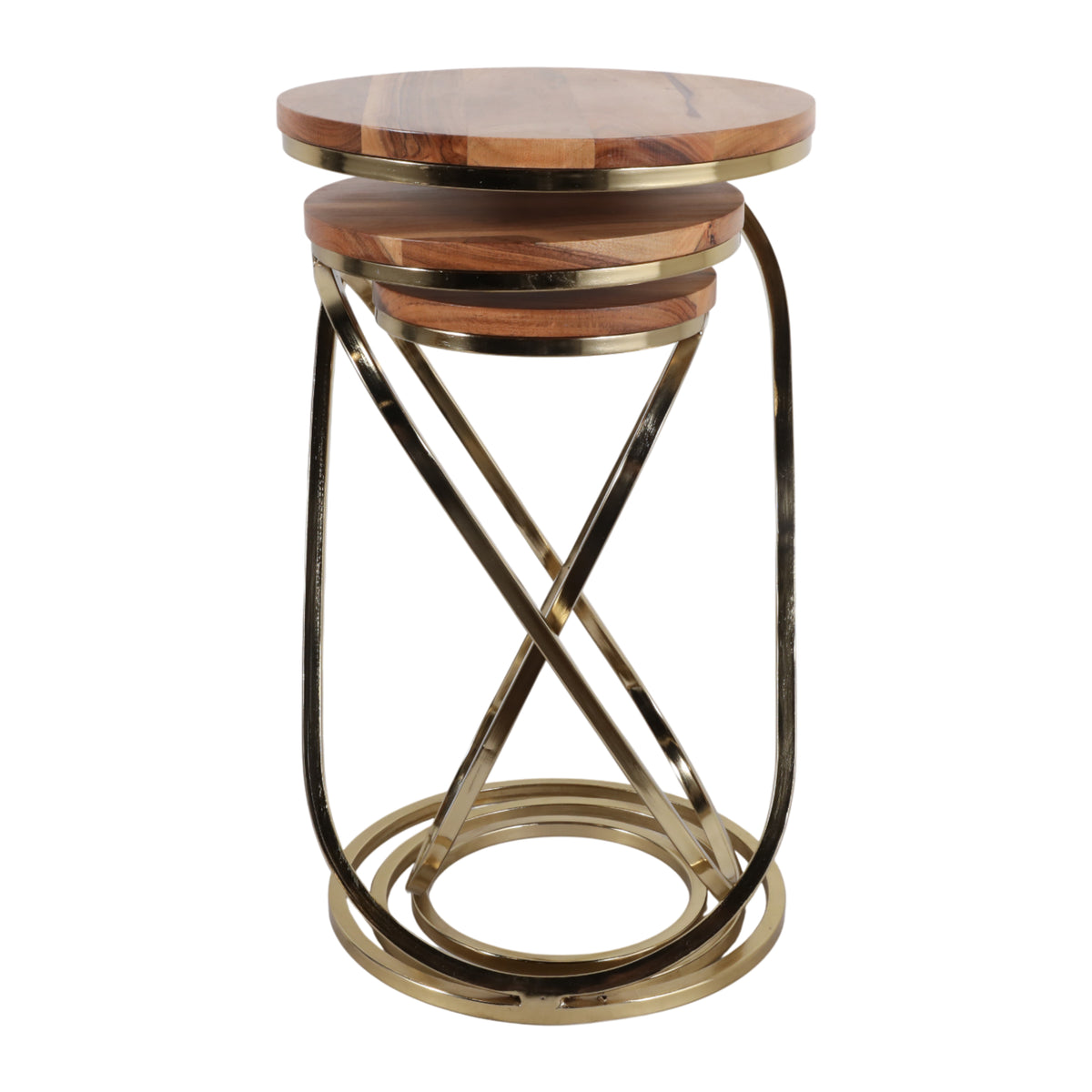 Bentonham Brown/Gold Plant Stands (Set of 3)