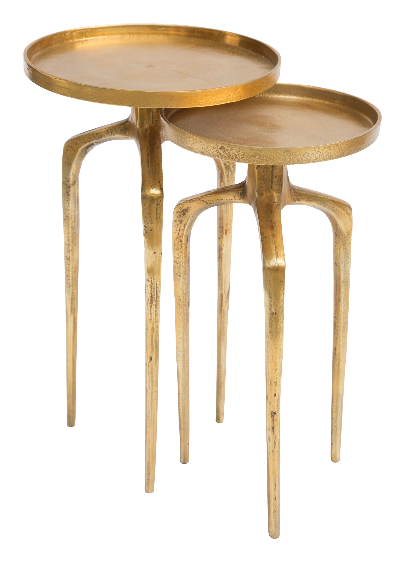 Como Antique Gold Accent Table Set (2-Piece)