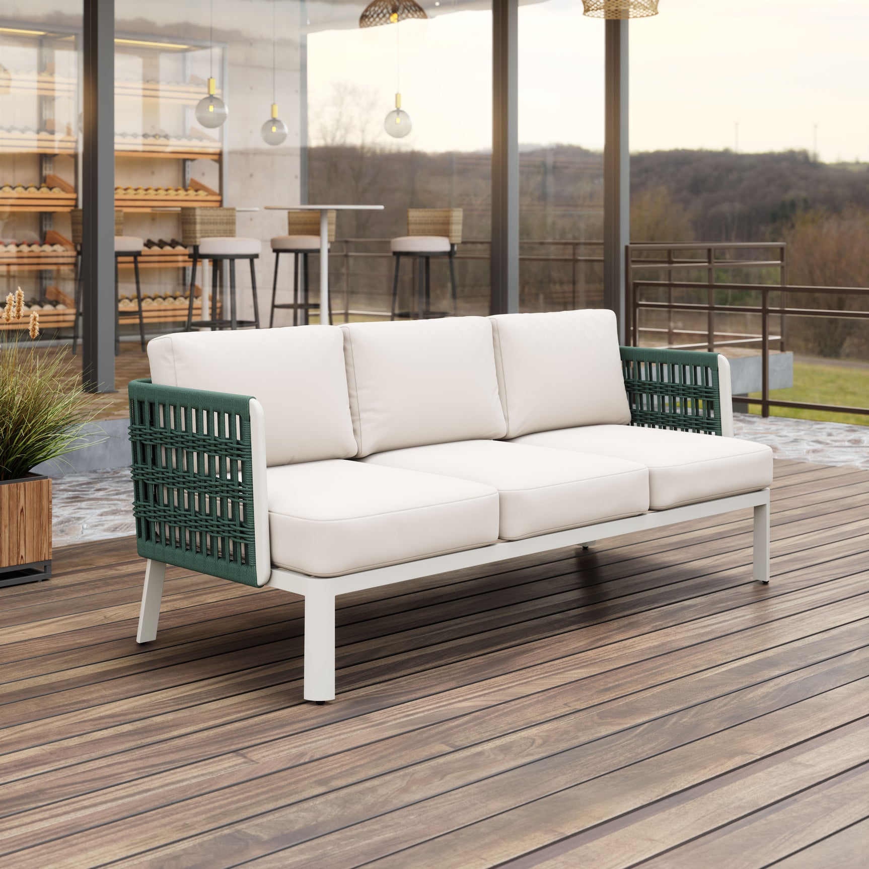 Bridgehampton White Sofa