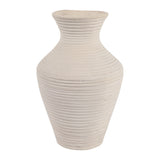 Brazos Ivory Medium Paper Mache Ribbed Vase