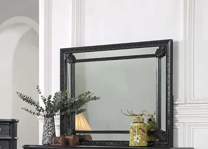 Kingsbury Black Dresser Top Mirror - Ornate Home