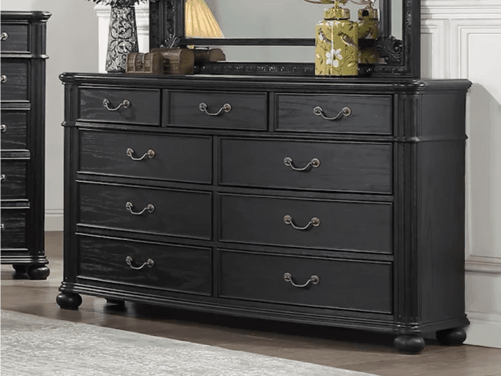 Kingsbury Black Dresser - Ornate Home