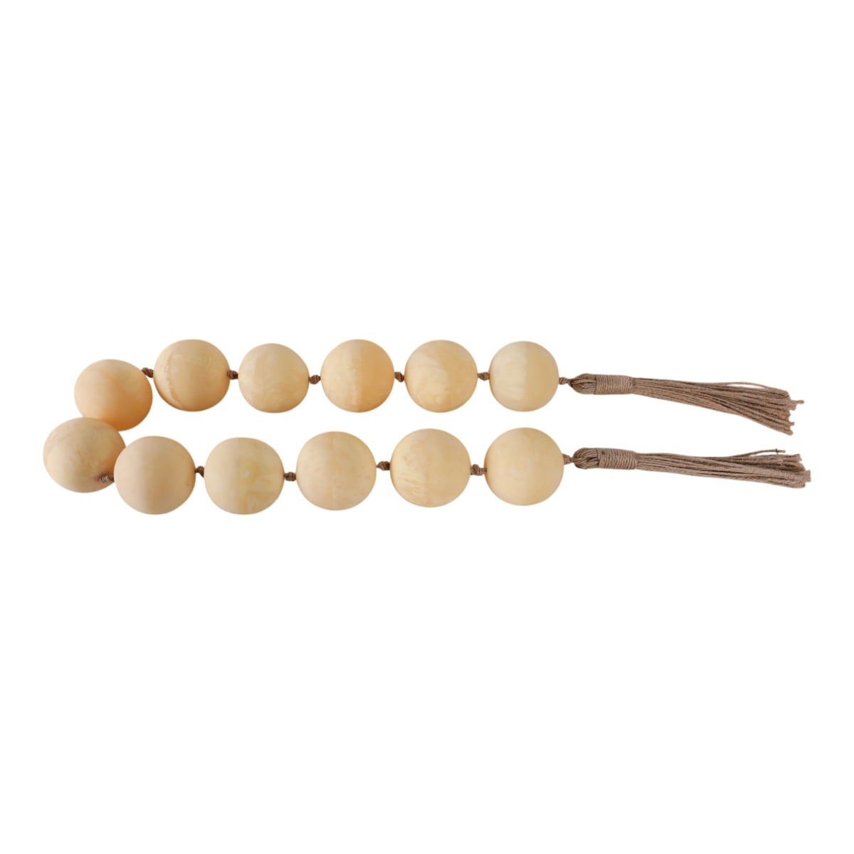 Palmerhaven Ivory Swirled Resin Beaded Garland