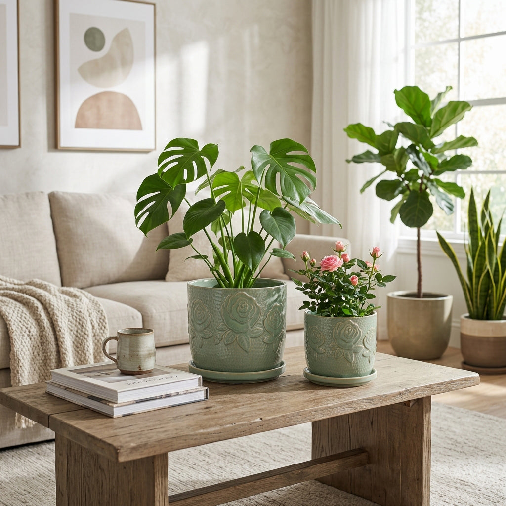 Hobartgate Green Planters (Set of 2)