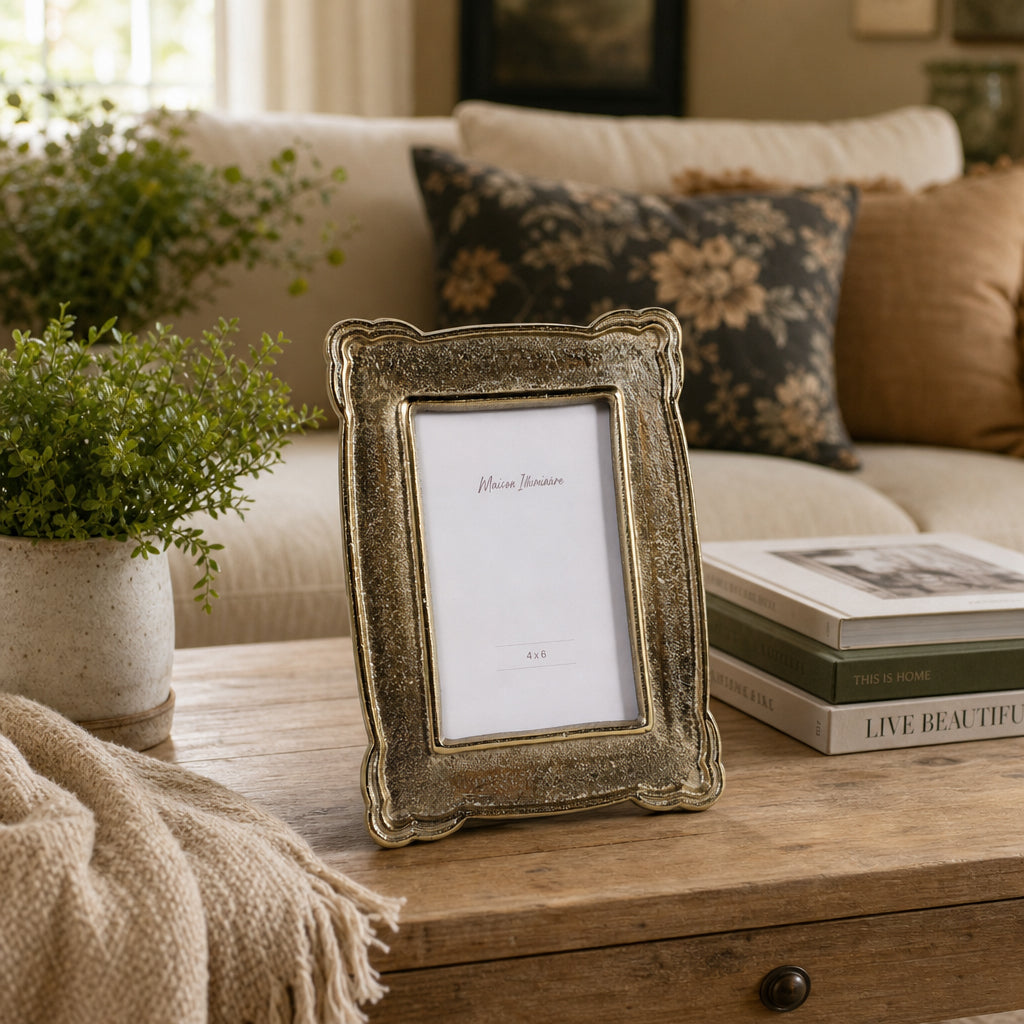 Oakdale Gold Large Metal Photo Frame