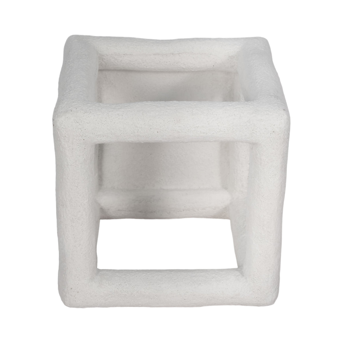 Minneola White Textured Open Square Object