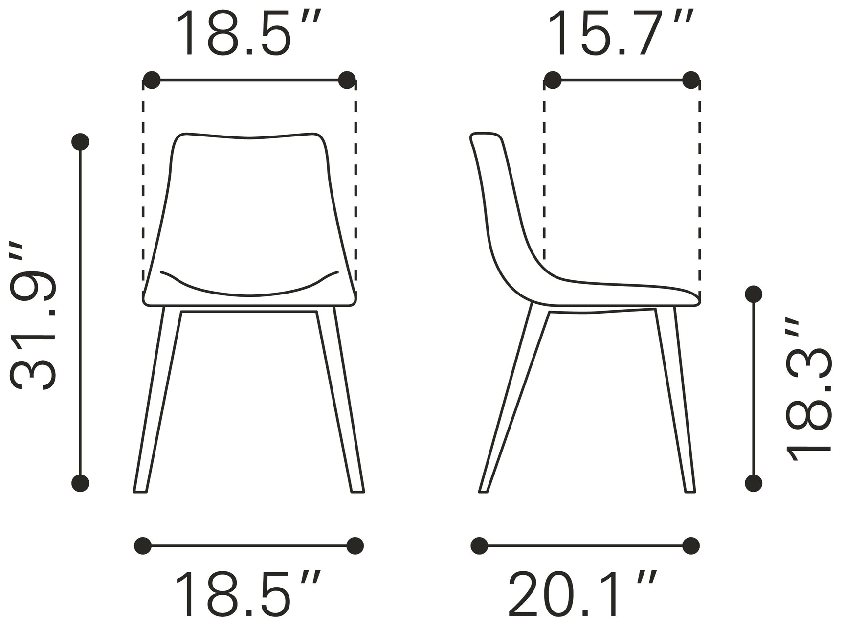 Daniel Gray Dining Chair (Set of 2)