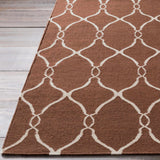 Partington Brown Wool Carpet Area Rug - Clearance