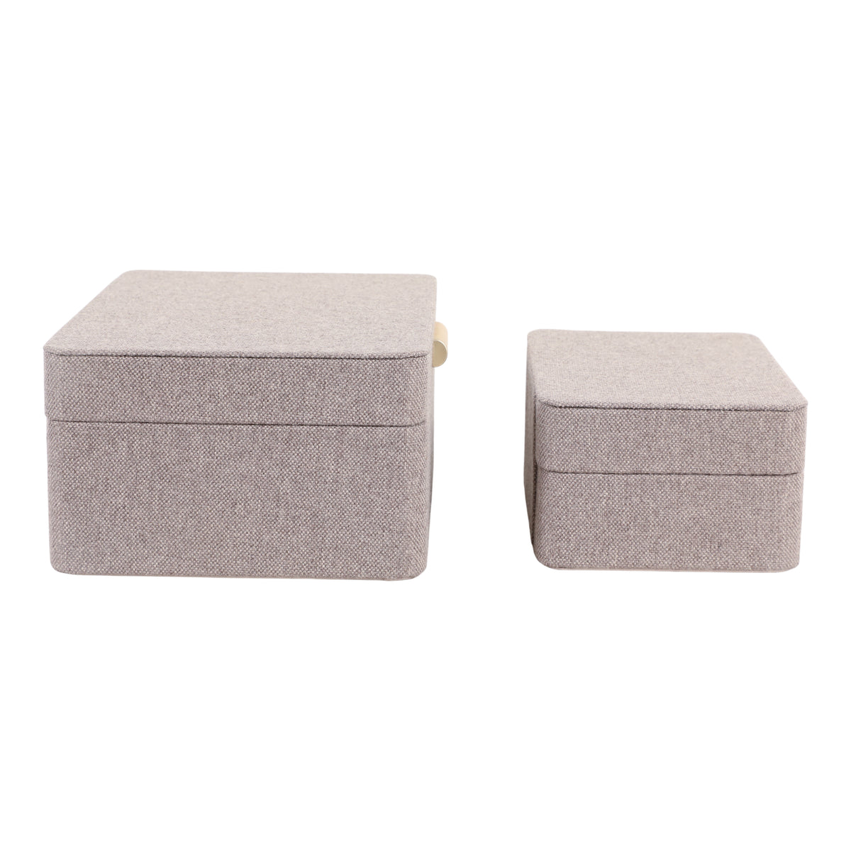 Evertonport Light Brown/Gold Rounded Corner Boxes (Set of 2)