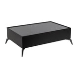 Nebelhorn Black Wood and Glass Coffee Table