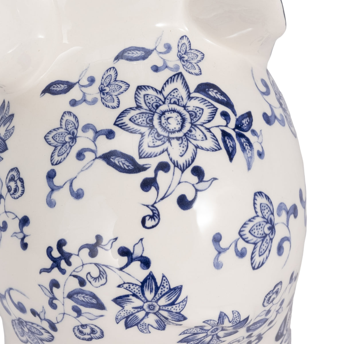 Edgarwell Blue/White Trunk Up Chinoiserie Elephant