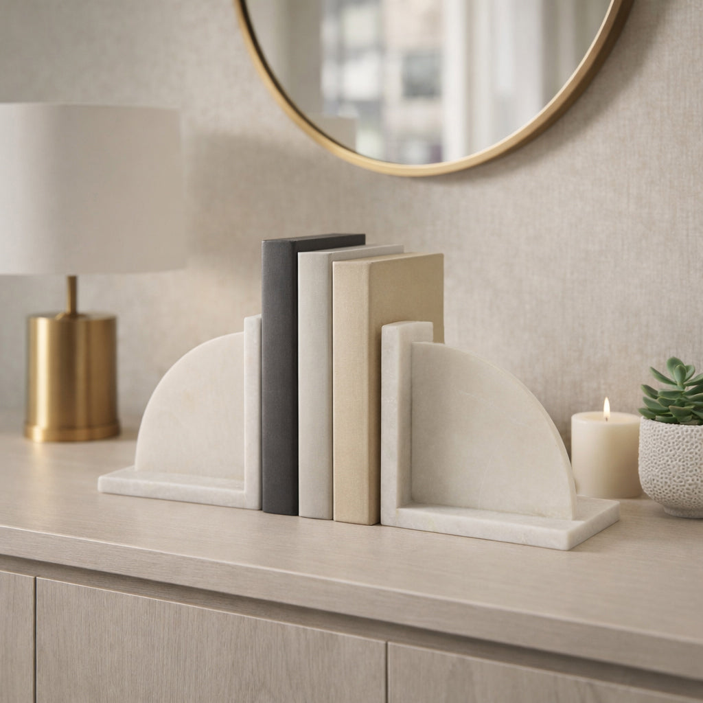 Julianwind White Bookends (Set of 2)