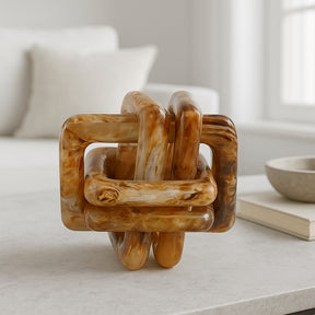 Herald Tan Marbled Resin Knot