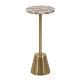 Firebaugh Gold Agate Top Polished Edge Accent Table - 18353EC