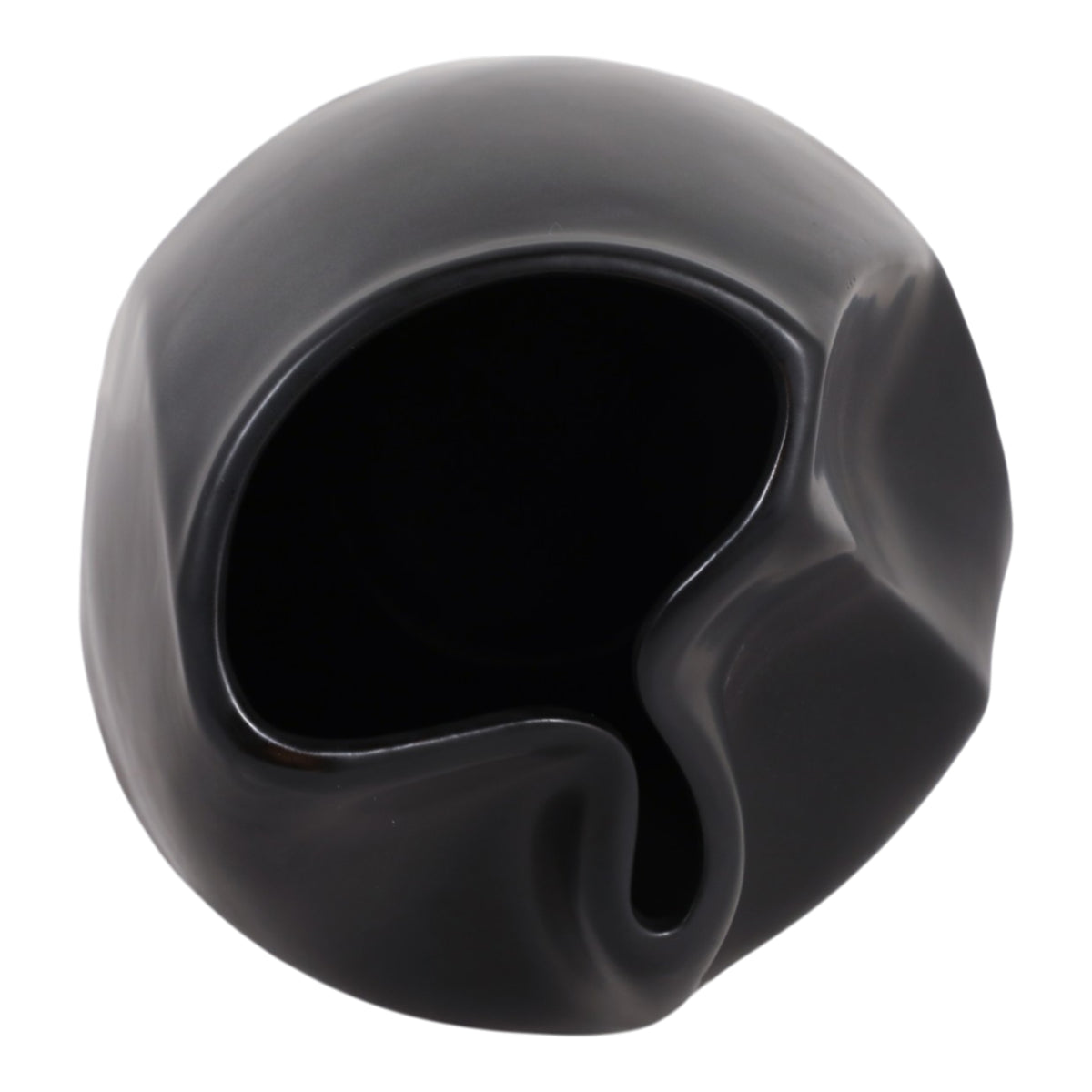 Sanitarium Black Large Ceramic Abstract Vase