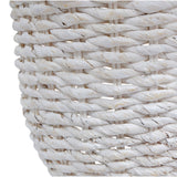 Burlington White Rattan Urn Vases (Set of 2)