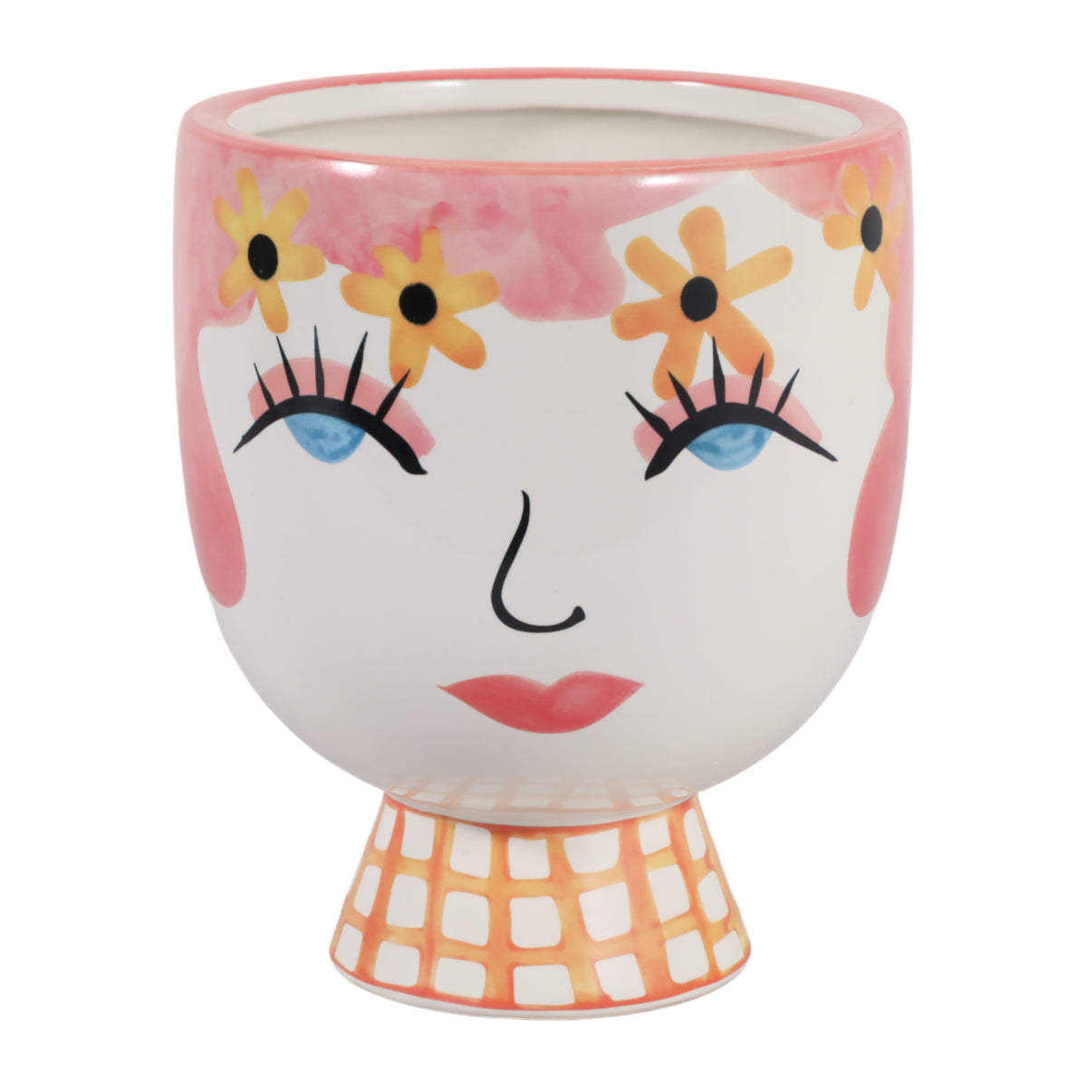 Garsonholm Pink/White/Orange Planter