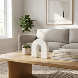 Hillcrest White Small Marble Horseshoe Tabletop Decor