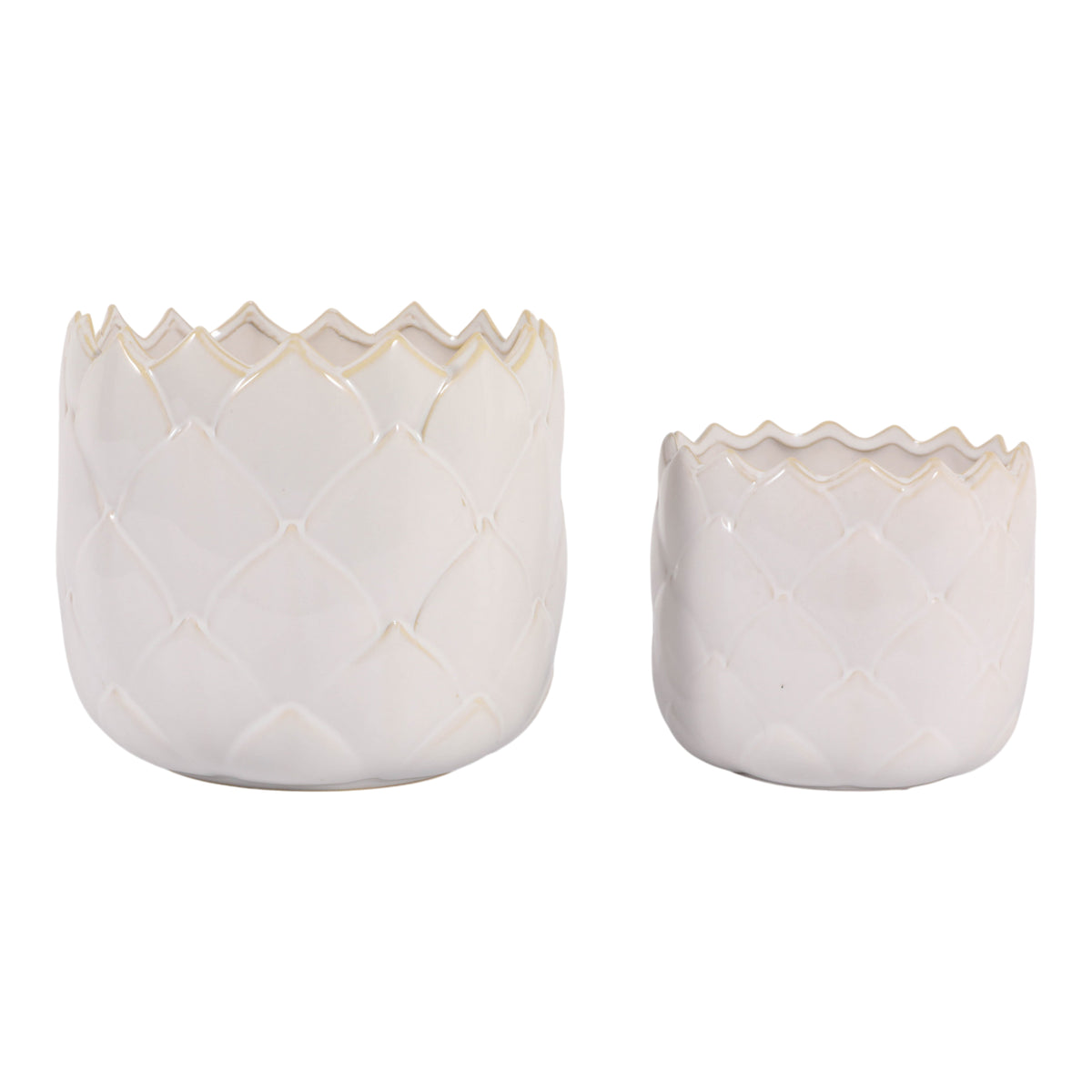 Fultonpark Ivory/White Planters (Set of 2)