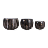 Jakewick Gray/Gold Planters (Set of 3)