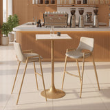 Desi Beige & Gold Barstool (Set of 2)