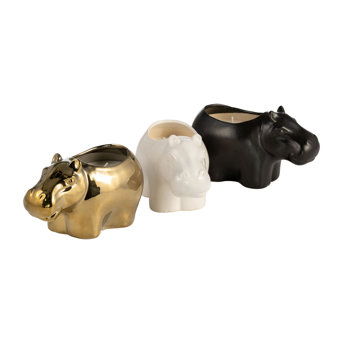 Gomez Multicolor Orange Goji Berry Hippo Candles (Set of 3)